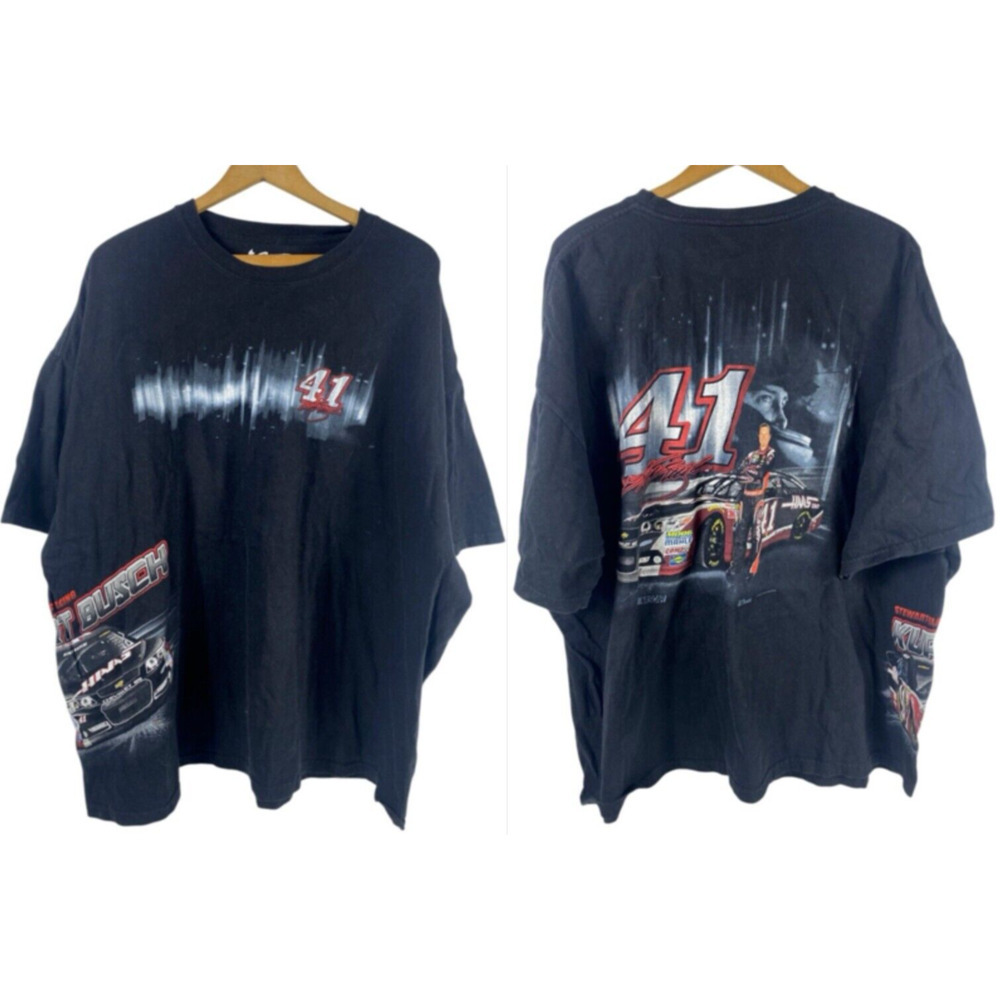 Chase Authentics T Shirt Size 3XL Kurt Busch Haas Racing Front & Back Nascar